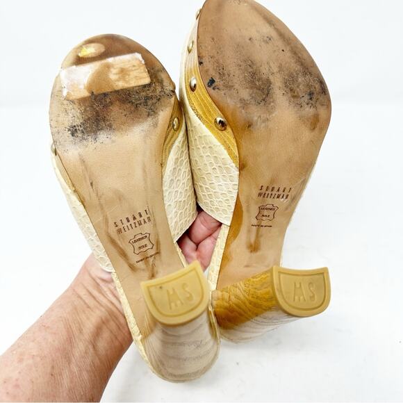 STUART WEITZMAN Leather Heels in Size 8.5 - Picture 7 of 7